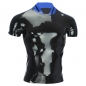 Preview: Latex Shirt COLLEGE Latex Laser Line schwarz blau